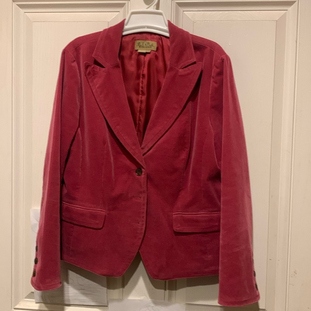 Rose Pink Fine Corduroy Blazer